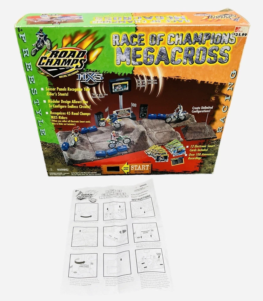 Road Champs Race of Champions MEGACROSS Motorcycle *BOX & INSTRUCTIONS ONLY* - Image 1 of 4