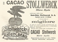 Y2180 Cacao Stollwerck Eagle Brand - 1903 Advertising - Old Advertising