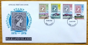 1978 Falkland Islands Stamp First Day Cover 'Stamp Centenary' Item No F-953 - Picture 1 of 1