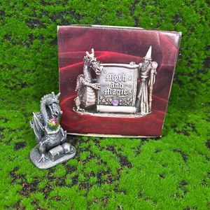 Figura Dragón Guardián Tudor Como Nuevo Mito Y Dragón Mágico Peltre 3021 Swarovski - Imagen 1 de 11