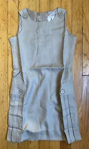 New Lands End Khaki School Uniform Sleeveless Jumper Dress Size 7 NWT - Picture 1 of 3