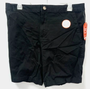 WONDER NATION Black Flat Front School Approved Uniform Shorts Boys Size 16 Husky - Picture 1 of 9