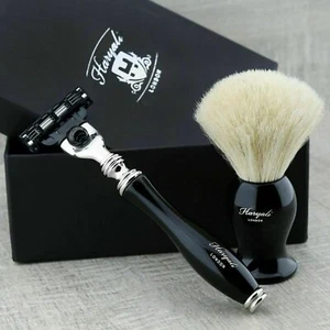 Shaving Set with Triple Edge Razor & Badger Hair Brush, Best Gift for Men - Picture 1 of 5