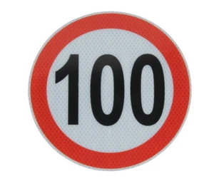 Aufkleber Geschwindigkeitsbegrenzung 100km/h (reflektierend) Durchmesser:20cm - Bild 1 von 1