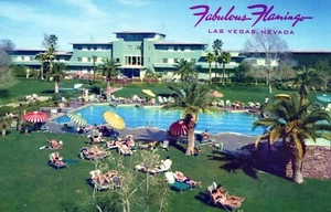 Las Vegas Nevada Fabulous Flamingo Hotel Motel Swimming Pool Postcard - Imagen 1 de 2