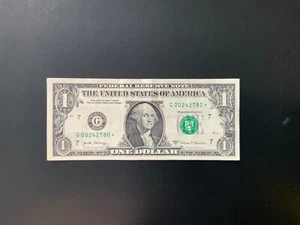 2017A $1 DOLLAR BILL G00242780* fancy serial number - Picture 1 of 4