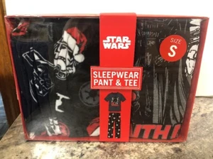 New Disney Star Wars Sleepwear Pant & Tee Holiday Theme Sleepwear Size Small - Picture 1 of 9