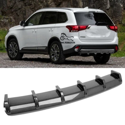 Aleta difusora de alerón Canard divisor de parachoques trasero de carbono para Mitsubishi Outlander Foto 1 de 4