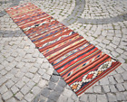 Fabulous Antique Rug 31'' x 117'' Collector Item Anatolian Embroidered Cicim Rug