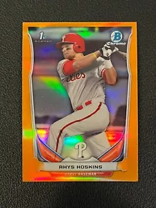 Rhys Hoskins 2014 Bowman Chrome 1st MINI Orange Refractor /10 Phillies 57 - Picture 1 of 2