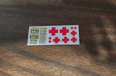 Aurora AFX M.A.S.H. Prototipo Reproducción Pegatinas Troqueladas! Foto 1 de 2