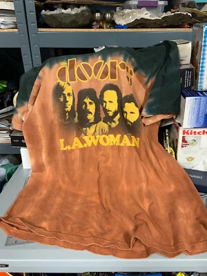 Doors - L.A. Mujer - Camiseta Marrón/Negro Vinatge - Grande - Etiqueta Azul Líquido Foto 1 de 4