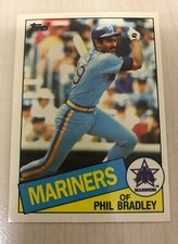 1985 Topps Tiffany Baseball Card #449 Phil Bradley