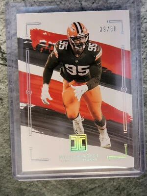 2021 Panini Impeccable Football Myles Garrett Cleveland Browns /50 - Image 1 of 2