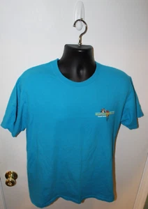 Jimmy Buffett Margaritaville Blue Shirt Large Cayman Islands Passed Out Hammock - Picture 1 of 2