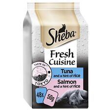 48 x 50g Sheba Fresh & Fine Adult Wet Cat Food Pouches Taste of Toyko in Gravy