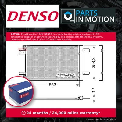 Air Con Condenser fits PEUGEOT EXPERT 1.6D 2016 on AC Conditioning Denso 3552498 - Image 1 of 4