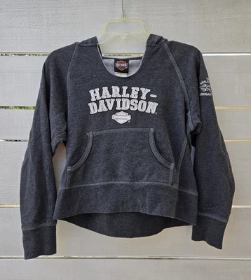 Sudadera con capucha corta vintage Harley-Davidson para mujer gris talla S triple S Morgantown, WV Foto 1 de 4