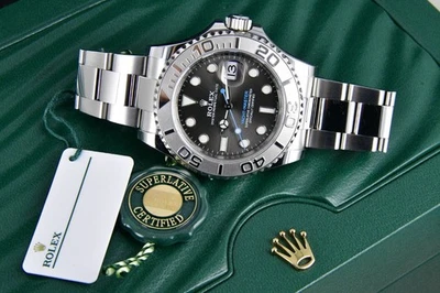 Rolex Yacht-Master 40 esfera pizarra bisel platino acero inoxidable 126622 completo Foto 1 de 4