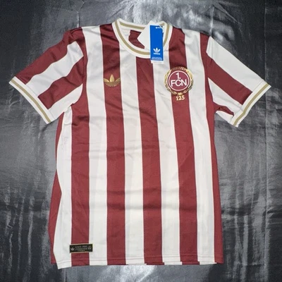 Adidas 1. Camiseta masculina de futebol FC Nurnberg 125º aniversário tamanho médio JG6350 - Imagem 1 de 4
