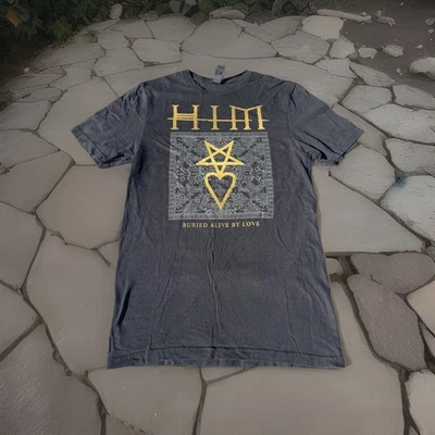 Rare HIM Finnish Goth Band His Infernal Majesty Concert Tour Shirt Small New - Image 1 of 4