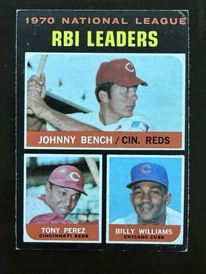 1971 Topps - Líderes de la Liga Johnny Bench, Tony Pérez, Billy Williams #64 Foto 1 de 2