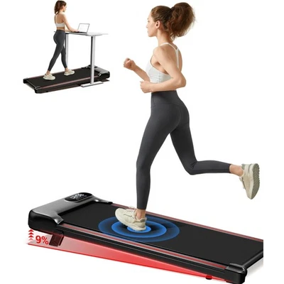 Walking Pad Laufband Steigung 8/12KmH Dämpfung max. 136KG Schwarz XL - Bild 1 von 2