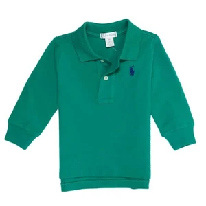 Ralph Lauren Baby Boys' Long Sleeve Logo Polo Shirt   3M,6M,9M,24M - Picture 1 of 1