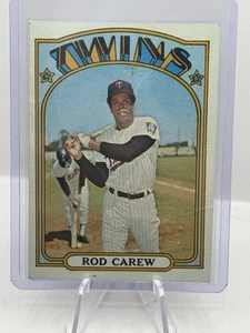 1972 Topps #695 Rod Carew Minnesota Twins - piccola piega bordo destro - Foto 1 di 3