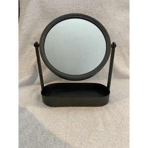 Modern Swivel Tabletop Vanity Mirror With Cosmetic Holding Tray - Brand New - Picture 1 of 10
