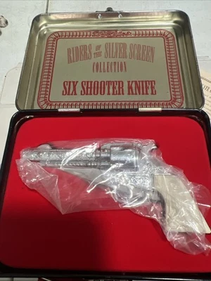 New Roy Rogers Riders of the Silver Screen Six Shooter Knife in Lunchbox Tin - Image 1 of 4