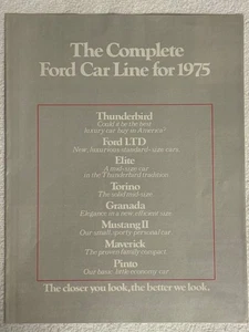 Die komplette Ford Car Line für 1975 Produktkatalog Automobil Verkaufsprospekt - Bild 1 von 5