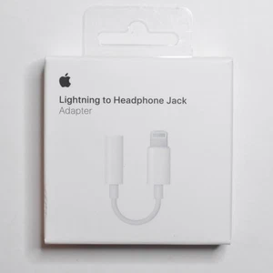 Véritable adaptateur Apple Lightning vers prise casque 3,5 mm pour iPhone - Photo 1 sur 6
