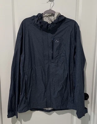 Paradox Men's Hooded Rain Jacket Blue Full Zip Lightweight Outdoor Hiking XL - Image 1 of 3