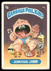 1985 Topps GBK Serie 1 #2a Junkfood John 2 estrellas espalda brillante** En muy buena condición - Imagen 1 de 2