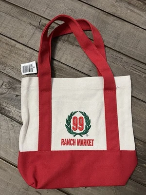 Bolso de Mano 99 Ranch Market Rojo Mini Lona Foto 1 de 4