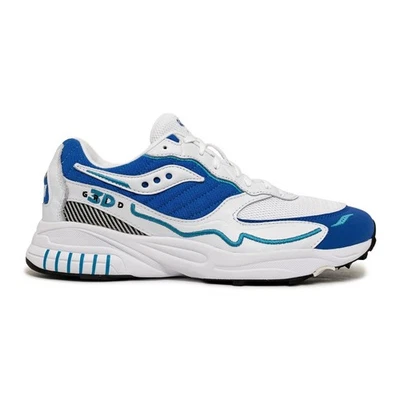 Saucony (Women's 8 M) 3D Grid™ Hurricane Sneakers in White/Royal - Image 1 of 4
