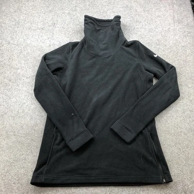 Nike Pullover Womens Medium Black Fleece Mock Neck Long Sleeve Athletic Dri Fit - Image 1 of 4