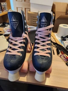 Decathlon Oxelo Quad Roller Skates- UK Size 4 - Pink/ Blue- Women's/ Girls - Picture 1 of 11