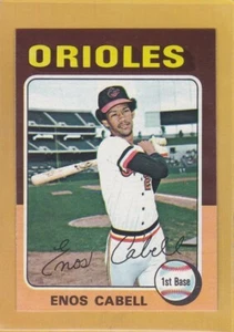 Mini béisbol Topps 1975 Enos Cabell #247 Orioles casi nuevo/como nuevo+ *96936 - Imagen 1 de 1