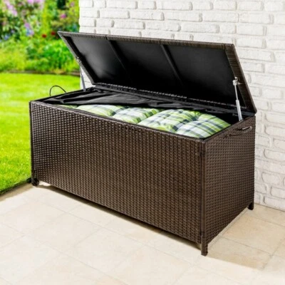 Solax-Sunshine Geflecht-Polsterbox GENUA braun