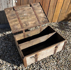 Antique STAGECOACH Wood and Iron Strongbox Chest Trunk Box Ratrod Wagon Mining