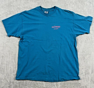 VTG THEE DOLLHOUSES of Orlando STAFF T-Shirt Club FL Single Stitch Blue XL Beefy - Image 1 of 4