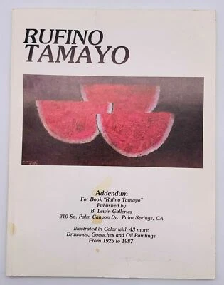 Rufino Tamayo Signed Autographed PB Art Book ADDENDUM FOR BOOK RUFINO TAMAYO - Image 1 of 4