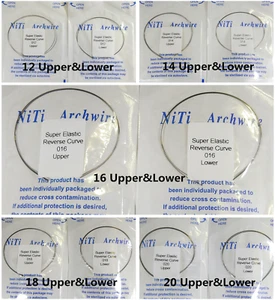10er Pack Dental Kieferorthopädischer Bogen Draht Reverse Curve Rund Niti Superelastisch 12-20 - Bild 1 von 6