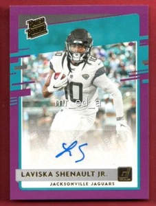 Laviska Shenault Jr. Auto Púrpura Clasificado Rookie RC 2020 Donruss 318 Panini RR RARO - Imagen 1 de 2
