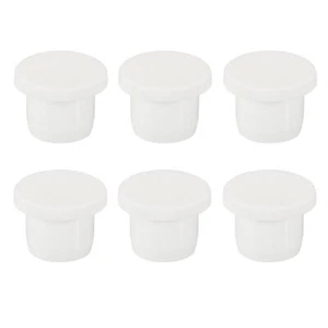 6Pcs Silicone Rubber Hole Plug Soft Flexible Stopper for 12-13mm Hole White - Picture 1 of 5