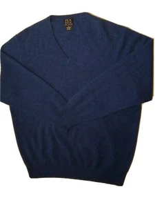 JOS A. BANK Executive Collection XL Sweater 100% Cashmere Blue V-neck Pullover - Picture 1 of 5
