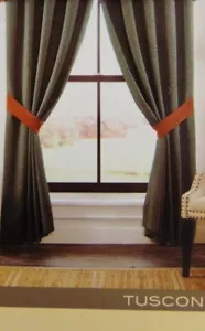 Set of 2 Croscill Classics Curtains Panels Green Brown 41" x 84" Tuscon - Picture 1 of 7