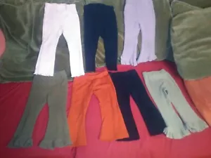 Lot Of Girls Pants, 7 Pieces, Size 2T, Used Condition Some Light Stains Fraying - Picture 1 of 12